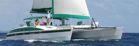 Family Sailing Day On Catamaran Timshel Family sailing on catamaran