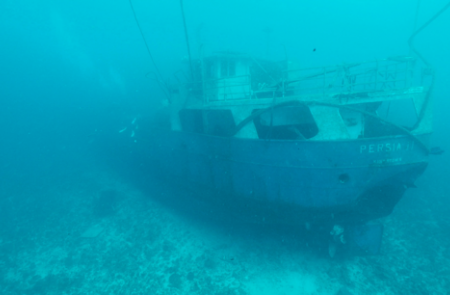 Sunken Ship Persia Underwater, Ideal For Divers Sunken ship