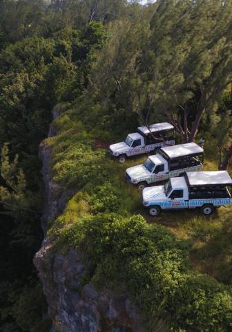 Barbados Adventure Tour with Off-Road Vehicles Off-road vehicles on a scenic trail in Barbados