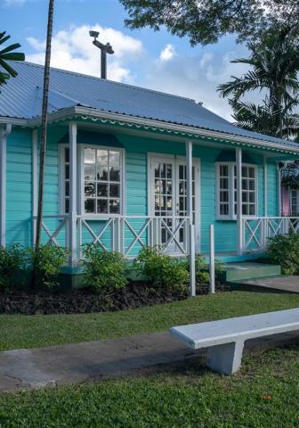 Barbados Architecture and Culture in a Single Frame Traditional house in Barbados with cultural architecture