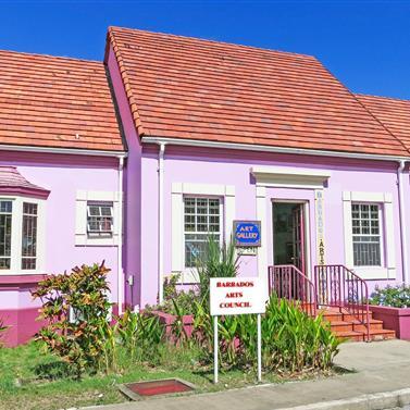 Barbados Vibrant Art Gallery Scene Barbados Art Gallery with a colorful structure