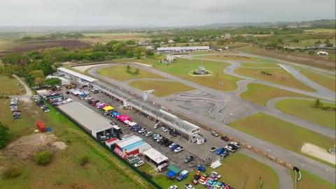 Barbados Racetrack Adventure Awaits Aerial view of a racetrack in Barbados