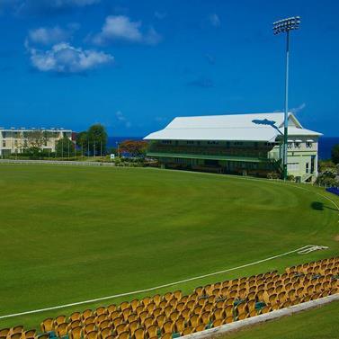 Barbados Cricket Stadium Architecture Cricket stadium in Barbados with architecture and sports elements