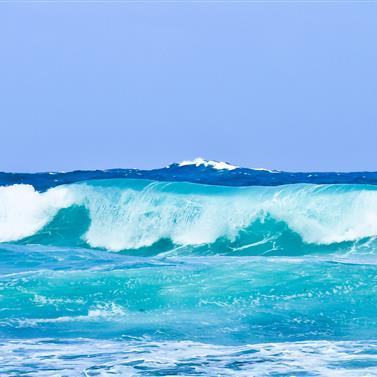 Barbados Turquoise Waves and Sandy Beach Turquoise waves crashing on a Barbados beach