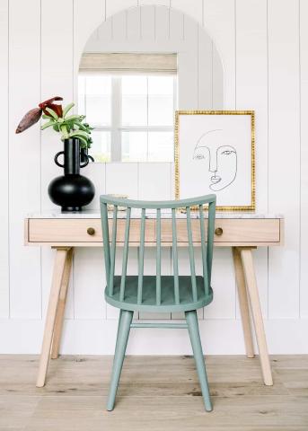 This image features a neatly designed interior scene