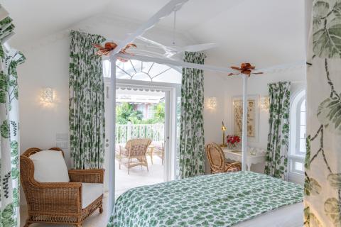 This image shows a beautifully decorated bedroom