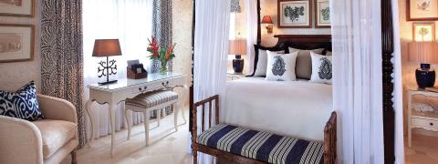 This image features a luxuriously appointed bedroom