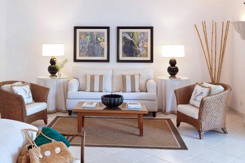 This image shows a beautifully arranged interior living room setting