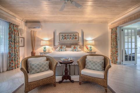 This is an image of an elegantly decorated bedroom