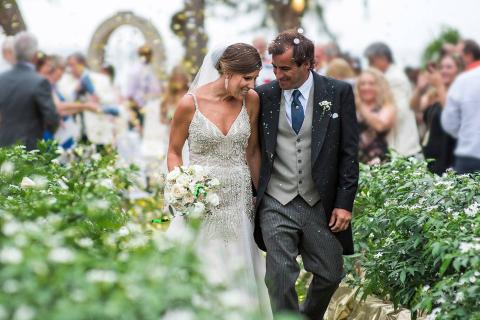 This image captures a moment from a wedding ceremony