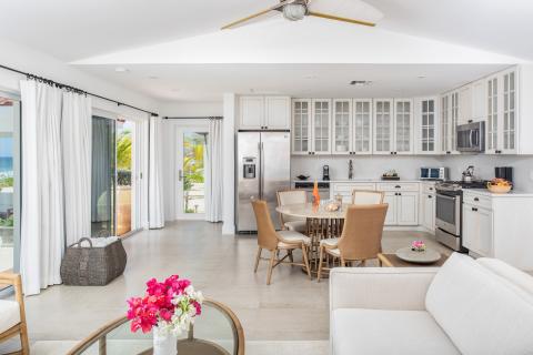 This image shows a bright and airy interior of a modern house