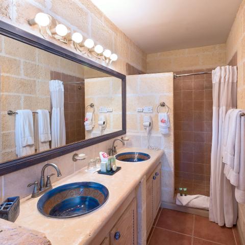 The image shows a bathroom interior