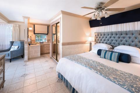 This image shows a well-decorated bedroom