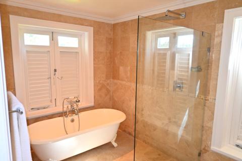 This image shows a luxurious bathroom interior