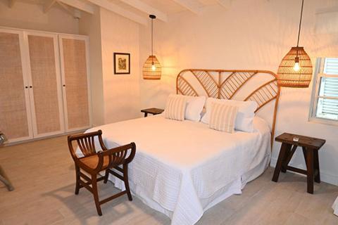 This image shows a well-decorated bedroom