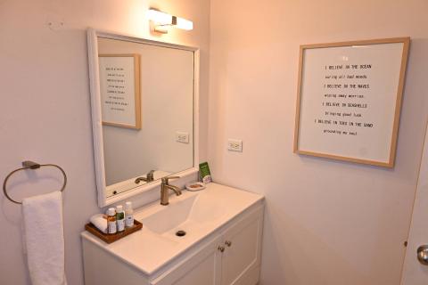 The image shows a bathroom interior