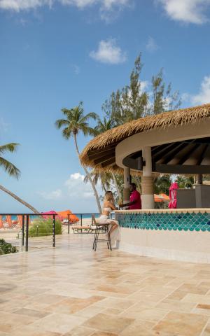 The image appears to capture a tropical beachside setting