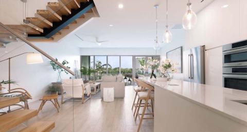 This image showcases a spacious and stylish modern interior of a house