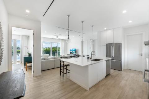 Modern open-plan kitchen and living room