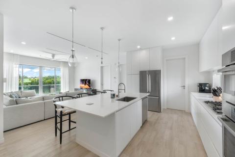 Modern open-plan kitchen and living room