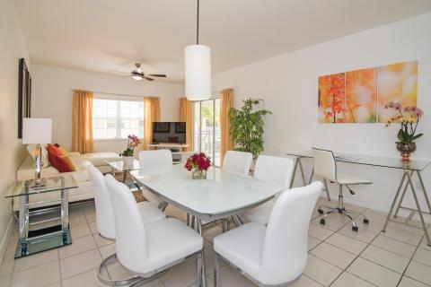 Modern living room and dining  