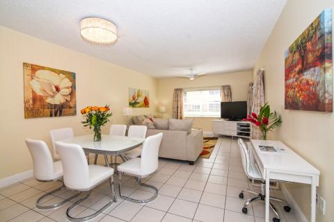 Modern living and dining space