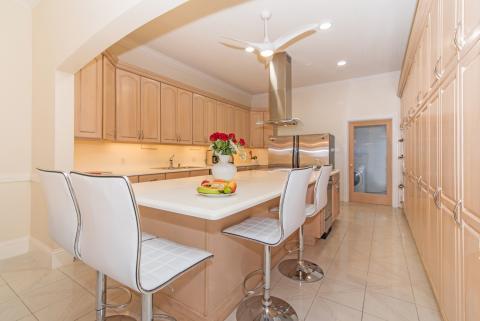 Modern kitchen with beige tones