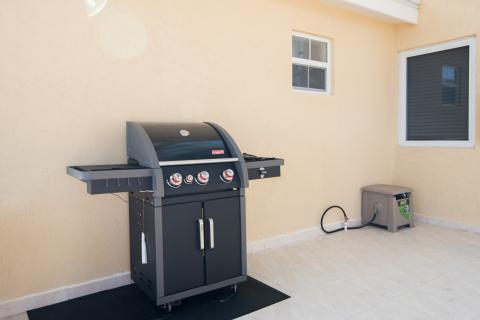 Spacious area with barbecue grill  