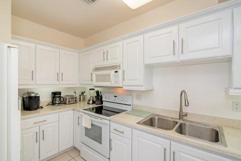 Modern kitchen appliances and cabinetry