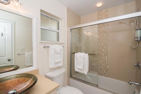 Alt Tag: Modern bathroom with glass shower