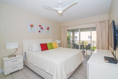  Bright bedroom with colorful accents