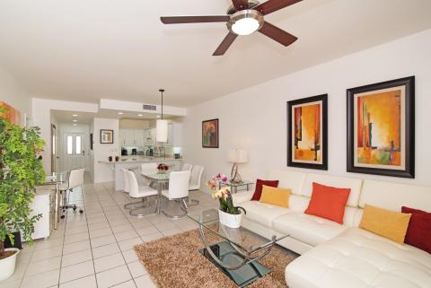Alt Tag: Modern living room dining kitchen