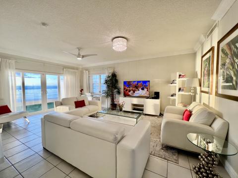 Modern living room with view