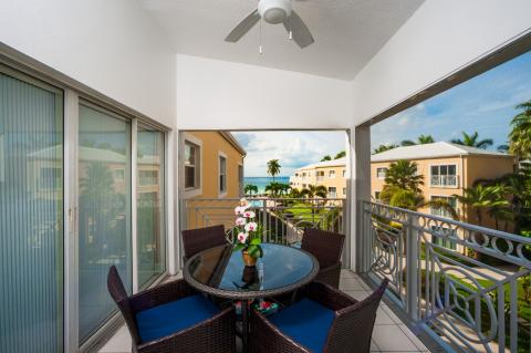 Furnished balcony with ocean view