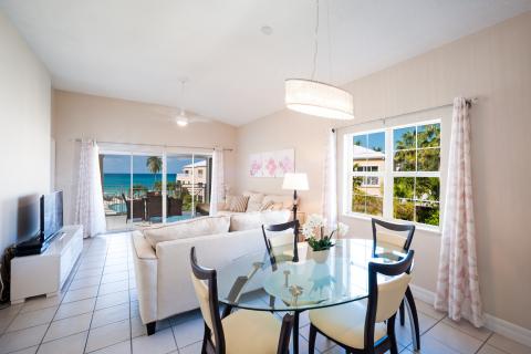  Modern beachfront apartment living area