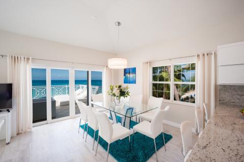 Modern dining and kitchen area