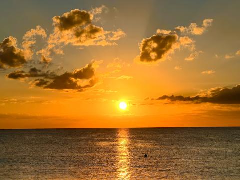 Beautiful sunset over the ocean  