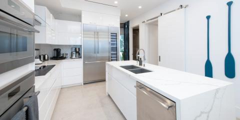 The image depicts a contemporary kitchen design