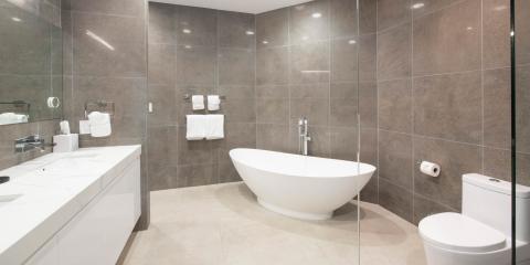The image shows a modern bathroom