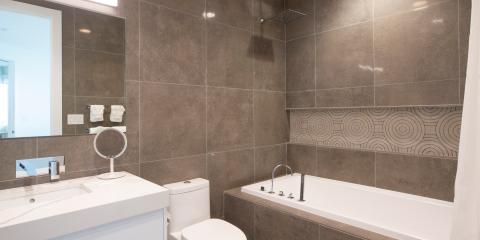 The image shows a modern bathroom