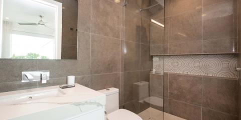 The image shows a modern bathroom interior