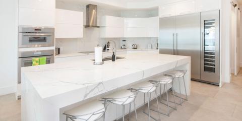 The image shows a modern kitchen interior