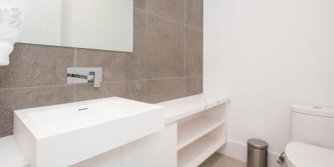 This image features a modern bathroom interior