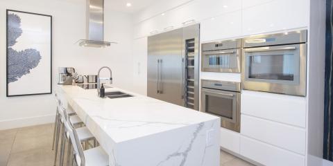 The image shows a modern kitchen interior