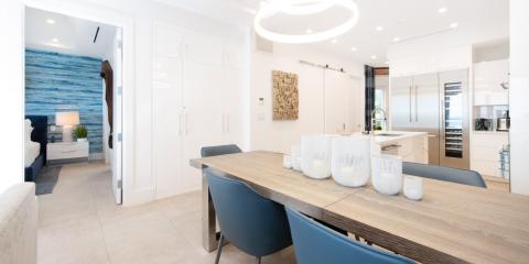 This image features a modern and spacious interior setting