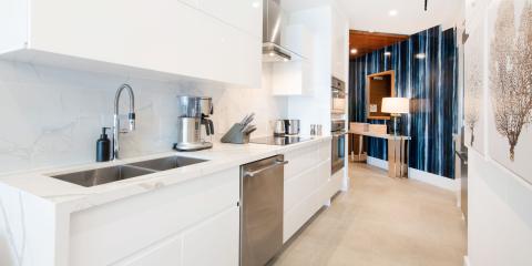 This image shows a modern kitchen with a clean and minimalist design