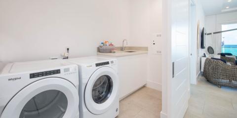 This image shows a modern laundry room