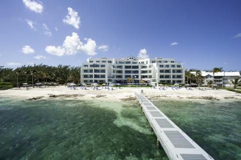 This image features a beautiful resort scene