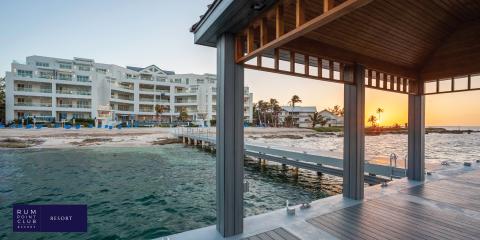 This image shows a beautiful seaside setting at sunset