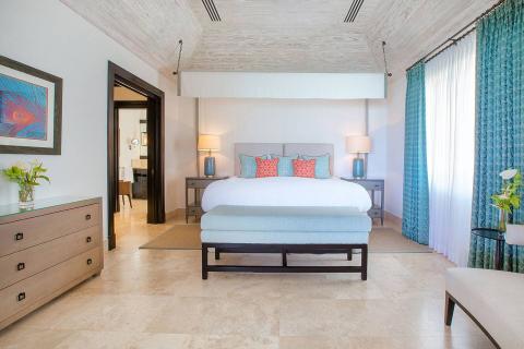 This image shows a modern and stylish bedroom